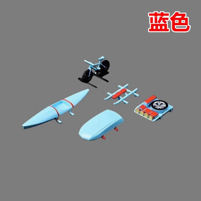 CM MODEL 1/64 Scale Touring Car Roof Accessories Kit&luggage&bicycle&canoe&luggage Rack Plastic Model Collection Display Toys
