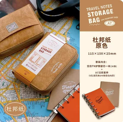 Hand Zip Bag Loose Leaf Binder Notebook Inner Core Cover Note Book Planner Office Stationery Supplies