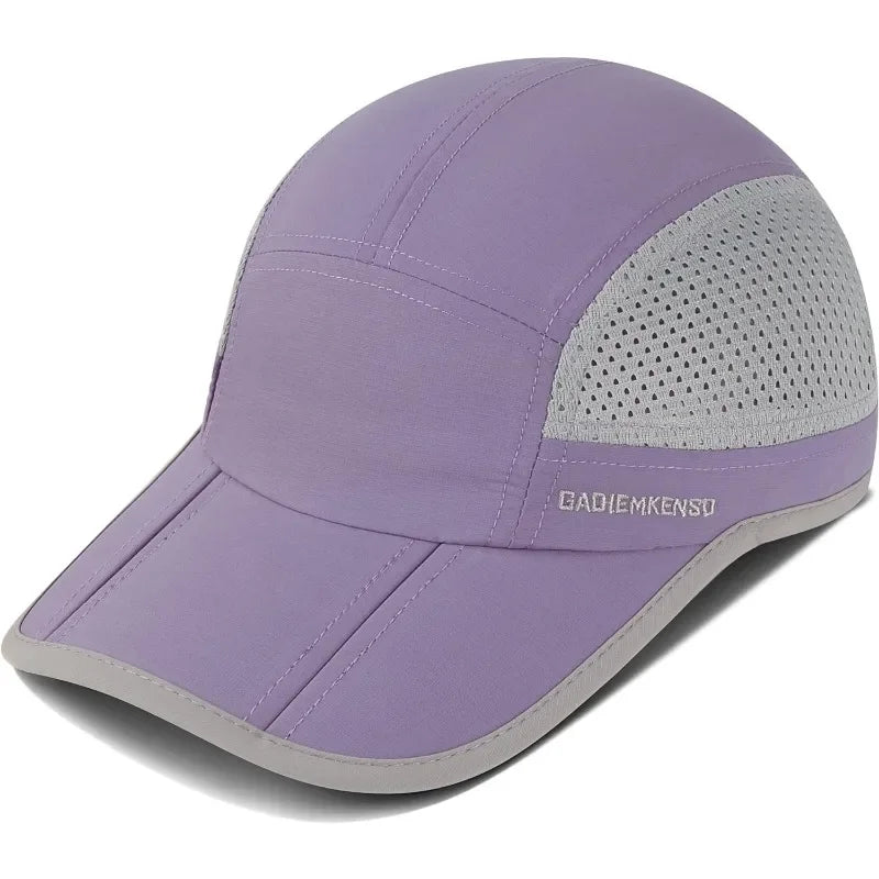 GADIEMKENSD Men Women Folding Climbing Peaked Cap Baseball Cap Outdoor Breathable Camping Hiking Quick Drying Trekking Sun Hat