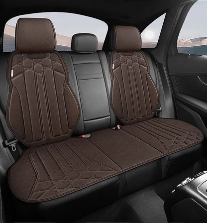 Car Suede Seat Protection Universal Car Seat Cover All Season Breathable Perforated Suede SUV Sedan Seat Cover Latex Cushion