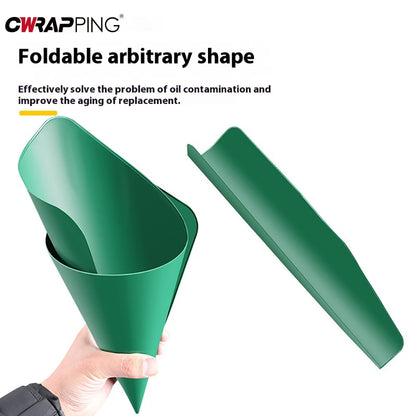 Flexible Draining Tool Foldable Car Funnel Oil Guide Plate Motorcycle Auto Engine Oil Filling Tools Universal Car Accessories