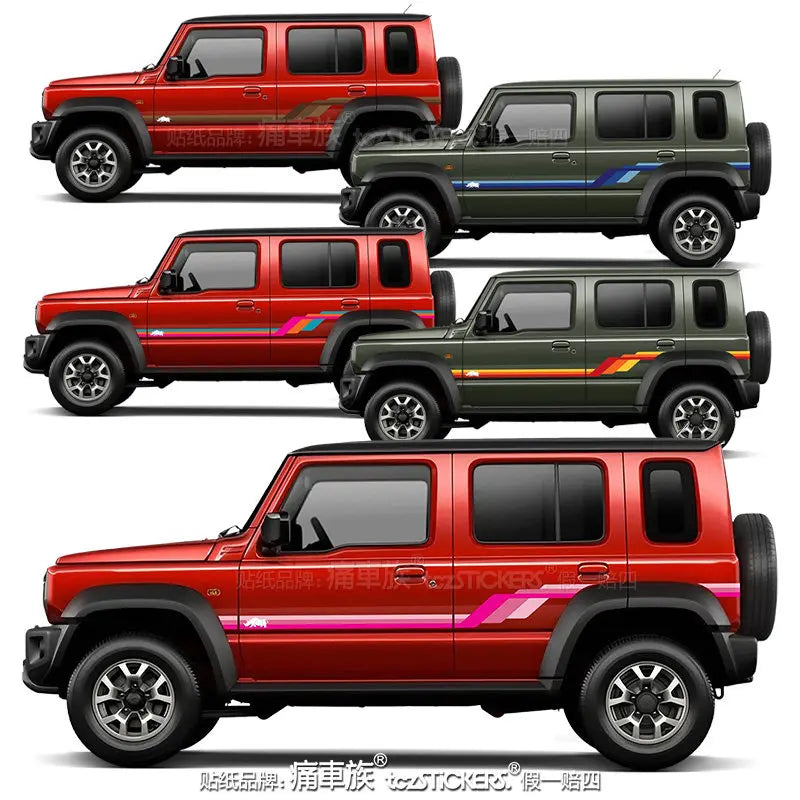 Car Vinyl sticker FOR Suzuki jimny jb74 3 doors 5doors  body customized decoration modification sporty Decal
