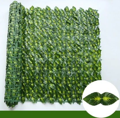 For Home Outdoor Garden Balcony Decoration Fake Plant Artificial Ivy Hedge Green Leaf Fence Board Artificial Privacy Fence