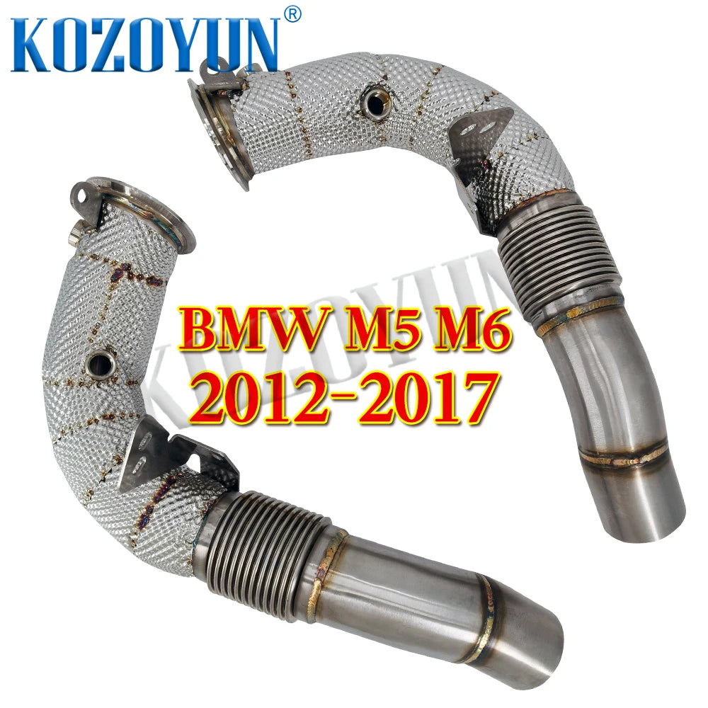 Downpipe Turbo For BMW M5 M6 F10 F06 F12 F13 S63 4.4L V8 2012-2016