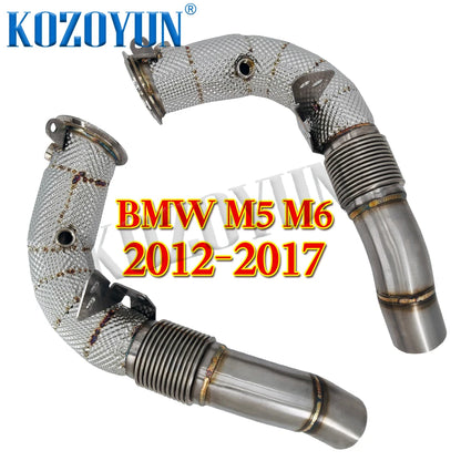 Downpipe Turbo For BMW M5 M6 F10 F06 F12 F13 S63 4.4L V8 2012-2016