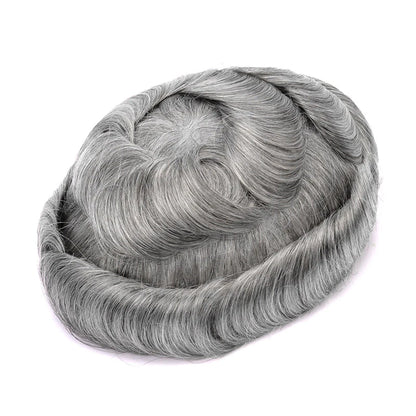 Os21 0.03-0.04mm NG Clearance Thin Skin Toupee Capillary Prothesis Hair Piece For Men Hair Replacement System V Loop Men Toupee