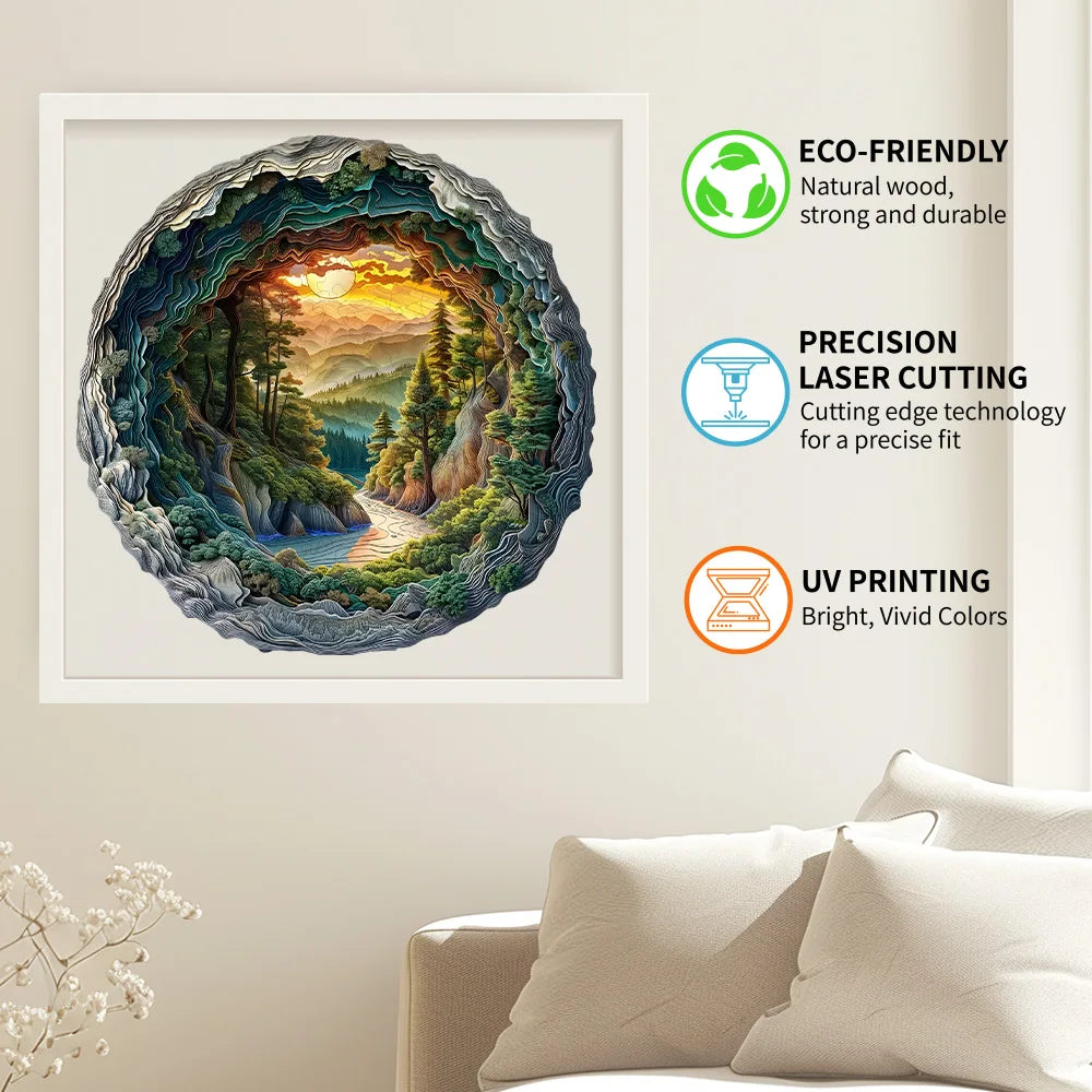 A Unique Animal Shaped Forest Cave Design 3D Wooden Puzzle - Adult Puzzle Toy - Stress Relieving Gift - Irregular Plywood Wooden