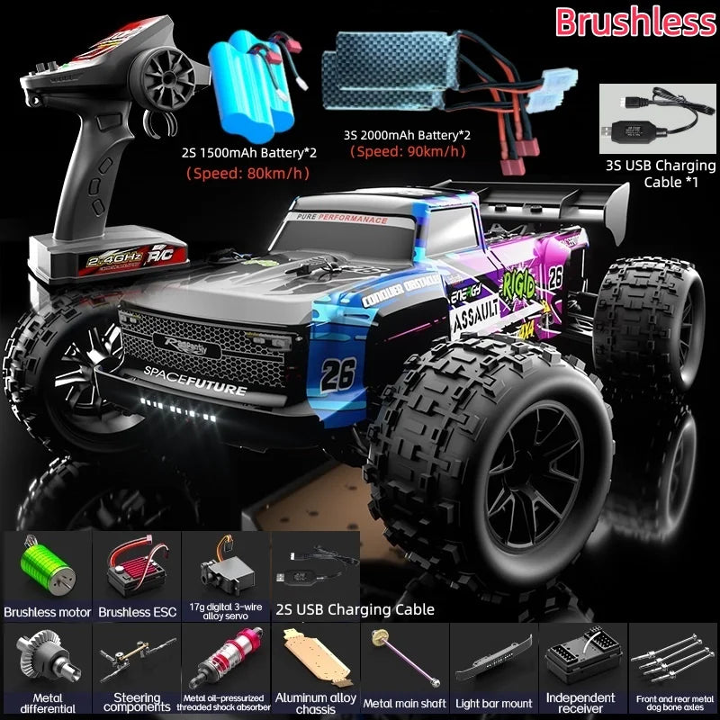 1:12 Alloy Rc Racing Car Brushless 4WD High Speed Climbing Off-Road Vehicle Independent Adjustable Shock Absorber RC Racing Car