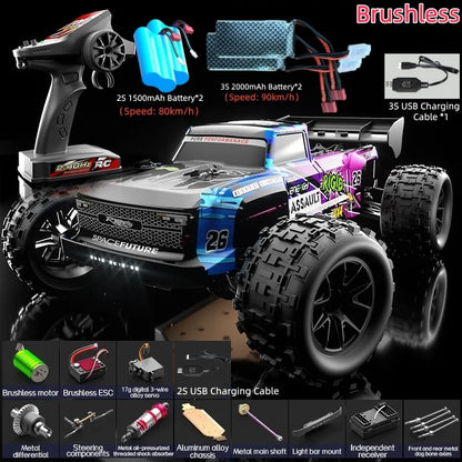 1:12 Alloy Rc Racing Car Brushless 4WD High Speed Climbing Off-Road Vehicle Independent Adjustable Shock Absorber RC Racing Car