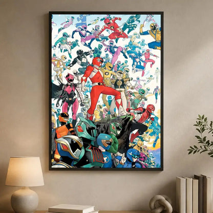 Mighty Morphin Power Rangers Poster PP Paper Decorative Wall Art for Living RoomsBedrooms Bars Cafes Stylish Home Decor Gift
