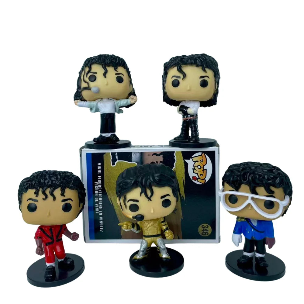 6pc Hot Funko POP! Michael Jackson King of Pop Vinyl Collectible Figure – Iconic Display Model, Great Souvenir Gift for Fans