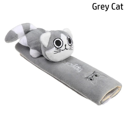 1Pcs Cute Cartoon Animal Plush Car Seat Belt Cover - Soft Comfortable Shoulder Protector Pad for Auto Interior
