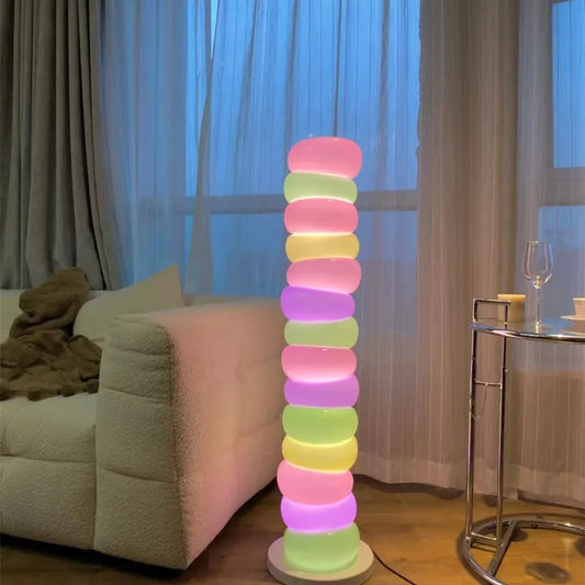 Rainbow Floor Lamp Living Room Sofa Side Standing Lamp Bedroom Lamp Candy Children's Room Atmosphere Lamp Decorative Light LED