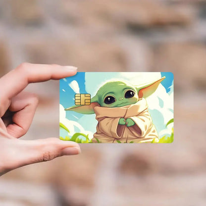 S-Star Wars Baby Yoda Credit Card Skin Stickers for Bank Card Bus Metro Card Sticker Waterproof Gift