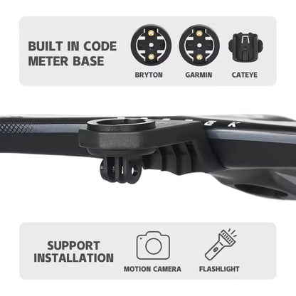 TOSEEK TR5500 T800 Carbon Bicycle Handlebar Road Bike Integrated Handlebar Di2 With Computer Holder Internal Cable Routing
