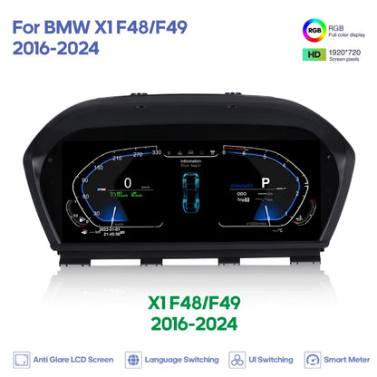 For BMW 1 Series  2 Series X1 X2 F20/F52/F22/F45/F48/F49/F39 2013-2024 Digital Cluster LCD Dashboard Cockpit Virtual Instrument
