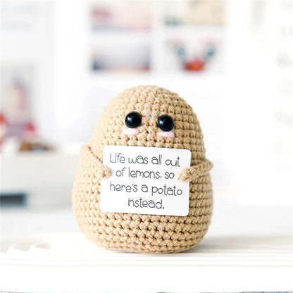 Pure Hand-woven Positive Energy Lovely Potato Doll New Product Handmade Potato Home Room Decoration Christmas Gift