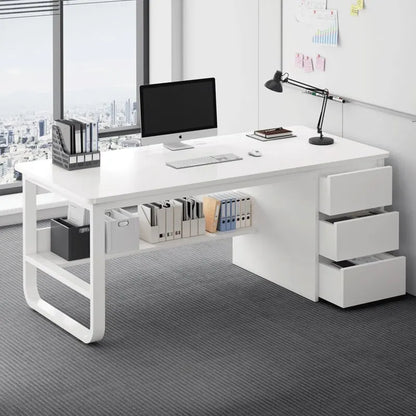 Bedroom Computer Desk Desktop Desk Chair Combination With Drawers Office Desks White Gaming Workstations Escritorio Furniture