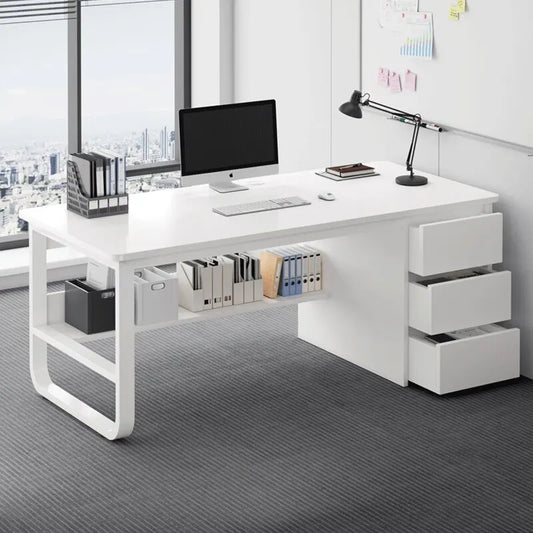 Bedroom Computer Desk Desktop Desk Chair Combination With Drawers Office Desks White Gaming Workstations Escritorio Furniture