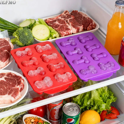 Creative Silicone Ice Mold 8 Grid Ice Cube Tray for Whiskey Cocktail Novelty Food Grade Flexible with Lid Kitchen Tool