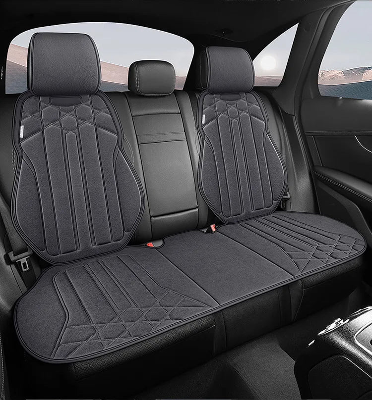 Car Suede Seat Protection Universal Car Seat Cover All Season Breathable Perforated Suede SUV Sedan Seat Cover Latex Cushion