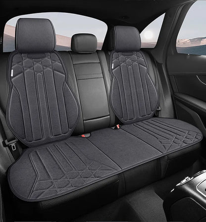 Car Suede Seat Protection Universal Car Seat Cover All Season Breathable Perforated Suede SUV Sedan Seat Cover Latex Cushion
