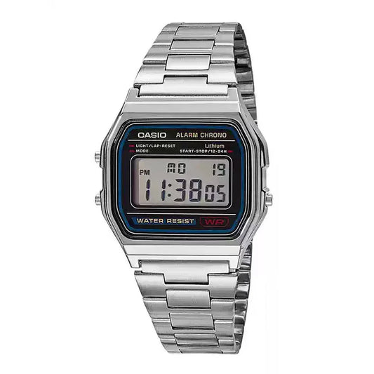 Casio A158WA Series | Unisex Digital Watch | Vintage | 100 SEC Stop Watch | Daily Alarm | Regular Time Keeping | 7Yr Battery
