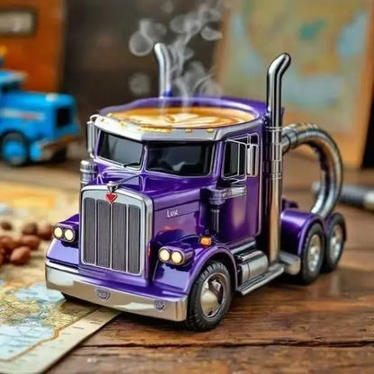 Creative Gifts Truck Coffee Mug Semi Truck Coffee Cup Handcrafted Semi-trailer Shaped Semi-Truck Coffee Mugs For Men Women
