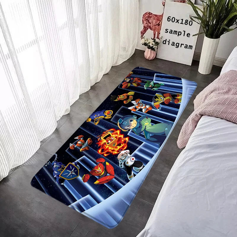 Interior Floor Mat Doormat Mega Man X8 Rockman Non-slip Foot Rug for Entryway Kitchen Carpet Bedroom Bedside Mats Home Decor