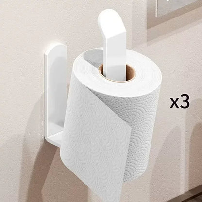 Self Adhesive Towel Rack, Wall Mounted Bathroom Supplies, Bathroom Towel Rack Hanger, Non Perforated Toilet Paper Holder