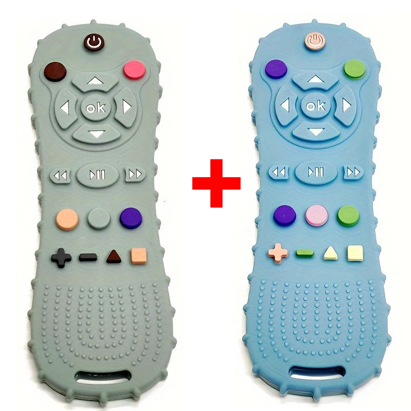 Novelty Silicone Simulation TV Remote Control Shape Soothing Toy Baby F