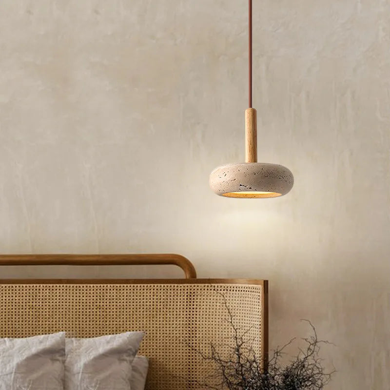 JIANKIXING Modern Yellow Travertine Pendant Suitable for Dining Island Living Study Room Atmosphere Decor Lighting free Shipping