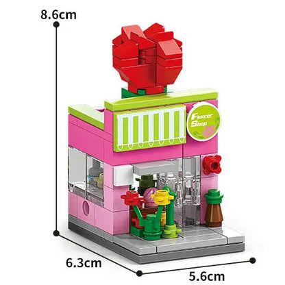 Mini House Building Blocks City Store Street View Snack Street Figures Children's Toys Boys and Girls Gifts Compatible With Lego