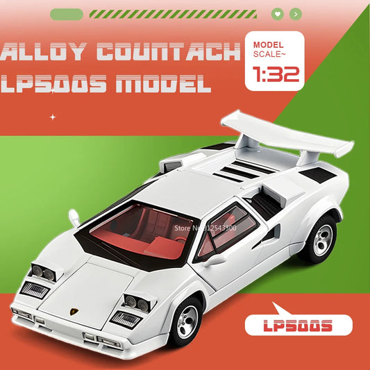 1:32 Scale Countach LP550S LP770 Car Model Toy Doors Opened Sound Light Models Pull Back Alloy Diecast Vehicle for Collectors