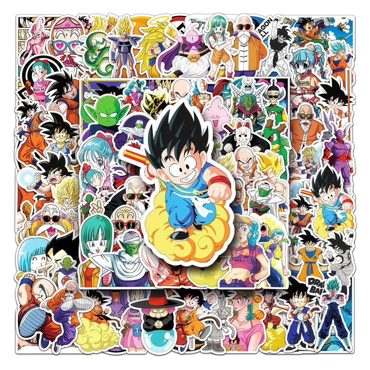 50/100pcs Dragon Ball Cartoon Creative Stickers, DIY Decorative Stickers for Luggage, Notebooks, and Pencil Cases