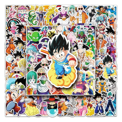 50/100pcs Dragon Ball Cartoon Creative Stickers, DIY Decorative Stickers for Luggage, Notebooks, and Pencil Cases