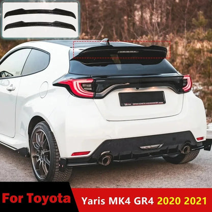 For Toyota Yaris MK4 GR4 2020 2021 Rear Trunk Wing Spoiler Decoration Spoiler Tail Fin Rear Tailgate Lid Auto Accessories Tuning