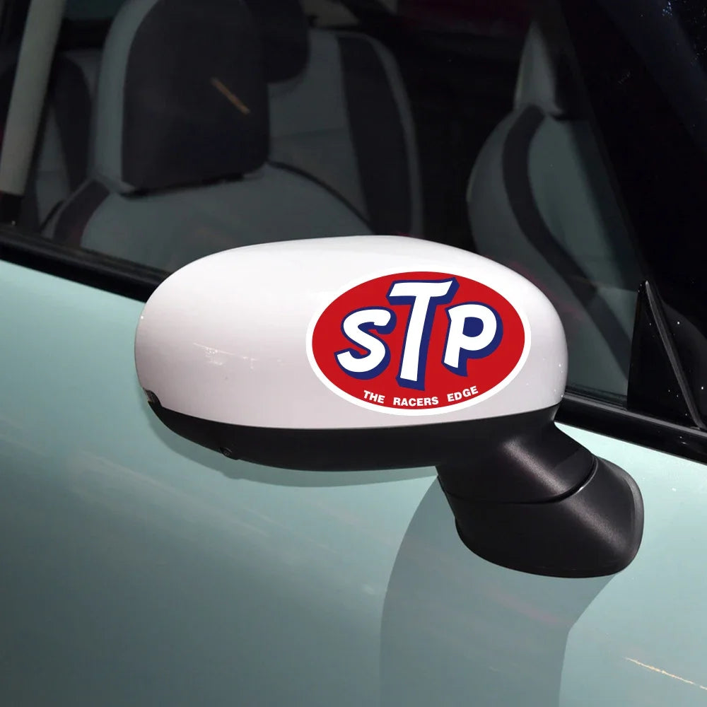 2Pcs STP Racers Edge Vintage Oil Original 1960's 70's Racing Style Car Sticker Richard Petty Vinyl Decal Auto Tuning Accessories