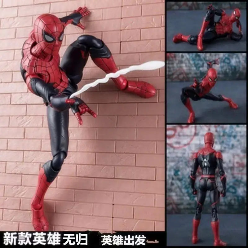 Marvel SHF Avengers Hero Spiderman Far From Home PVC Action Figure Model Doll Toys For Children Collectible Gift Toy 14cm