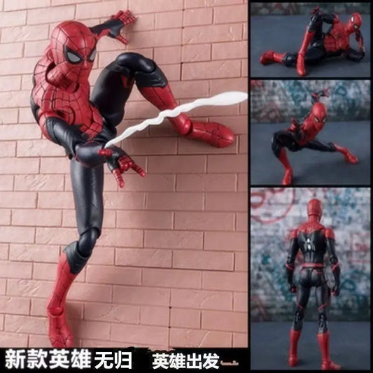 Marvel SHF Avengers Hero Spiderman Far From Home PVC Action Figure Model Doll Toys For Children Collectible Gift Toy 14cm