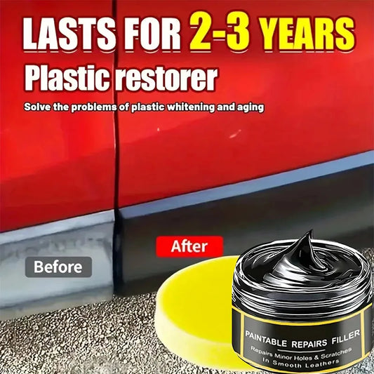 Car Interior Plastic Leather Scratch Repair Paste Anti-aging Paste Car Tires Seat Steering Wheel Polishing Wax Maintenance Wax