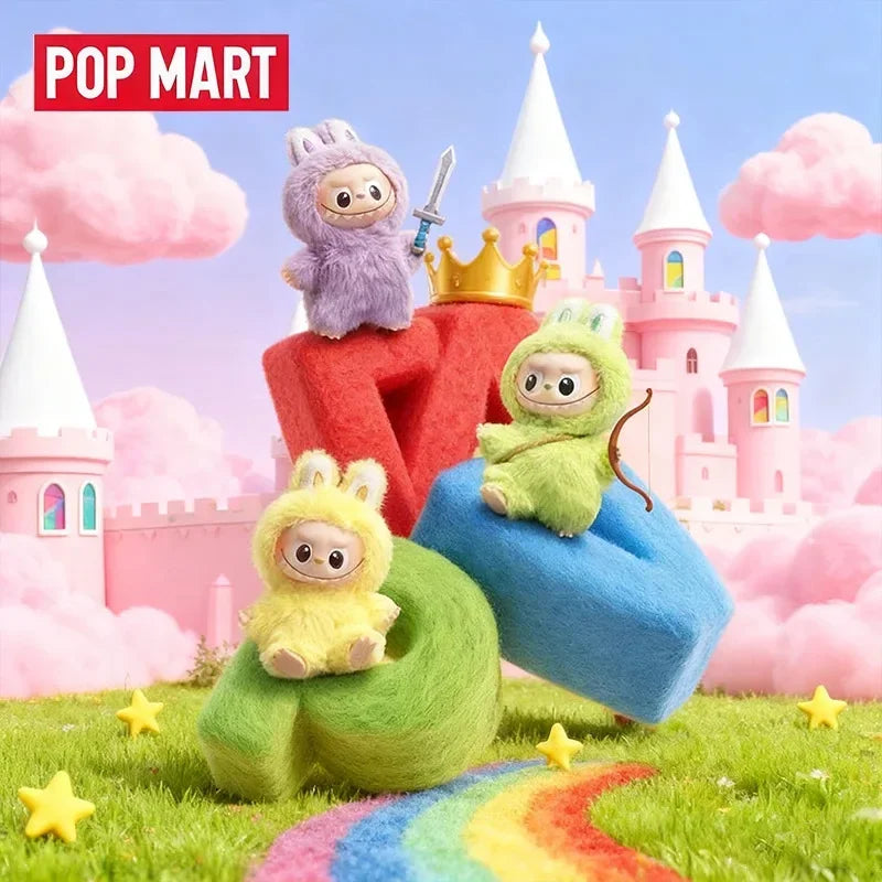Genuine Pop Mart Pin For Love Labubu V4 The Monsters Blind Box Cute Keychain Christmas Mystery Gift