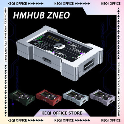 HMLAB ZNEO Gaming USB Hub - 2-to-3 Port, Independent Power, 8K Hz, With Screen, Trendy For Gaming Ambience Desk Setup Gifts