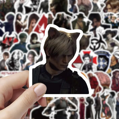 60PCS Resident Evil Stickers Graffiti Stickers DIY Diary Phone Case Handmade Scrapbook Aesthetic Stickers