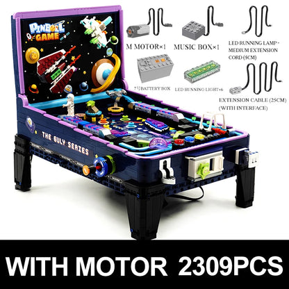 GULY 60526 Technical MOC Idea Game Machine Pinball Table Building Block Educational Brick Assembling Toy Christmas Gift For Kids