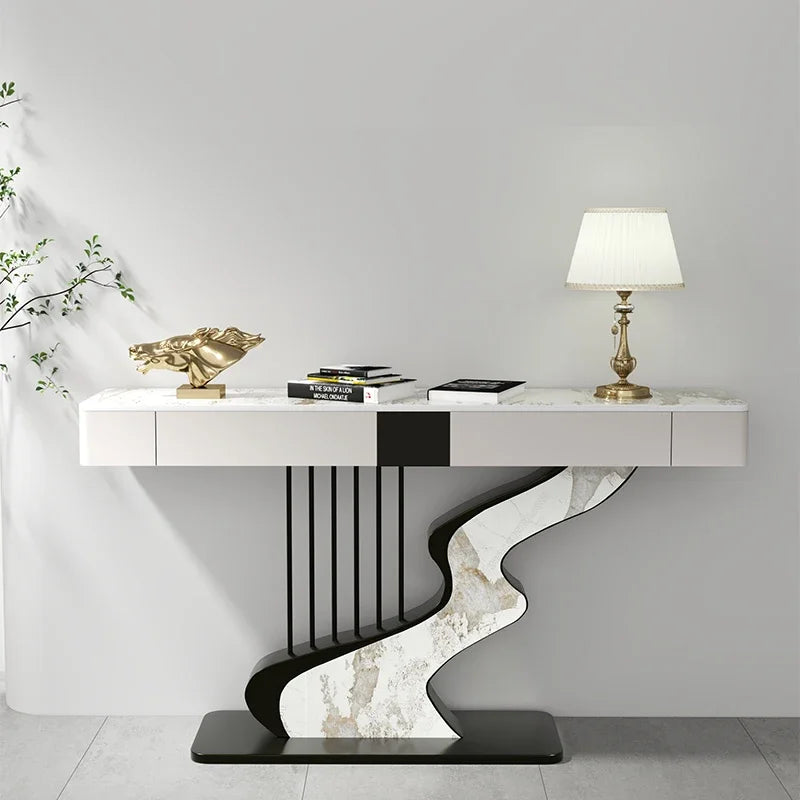Midcentry Metal Console Table Modern Nordic Entrance Hallway Console Table Luxury Lobby Wohnzimmer Tisch Living Room Furniture