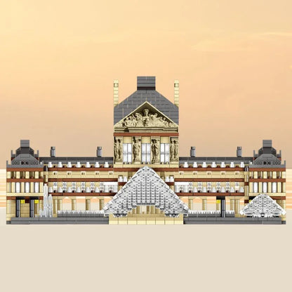 3377PCS Louvre Model Building Blocks World Famous Attractions Architectural Model Street View Bricks DIY Toys Gifts For Teenager