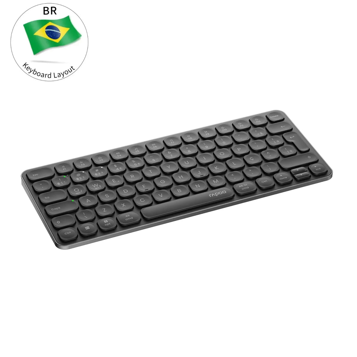Rapoo Multi-mode Wireless Keyboard and Mouse Combo Extremely Thin English/Portuguese Keyboard Layout Easy-Connect Up to 4 Device