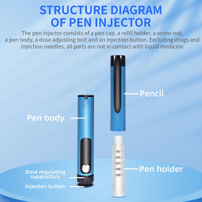 Reusable 3ml Insulin Medical Injection Pen Insulin Pen Injector Assembly Machine Reusable Insulin Refill Injector Pen