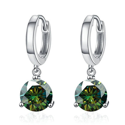 1ct/ 2ct/4ct Moissanite Diamond Earrings S925 Sliver Orginal Drop Earring Wedding Bride Jewelry with Certificate for Women